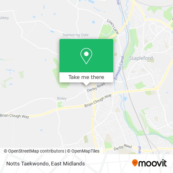 Notts Taekwondo map