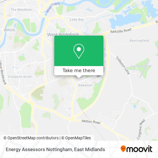 Energy Assessors Nottingham map