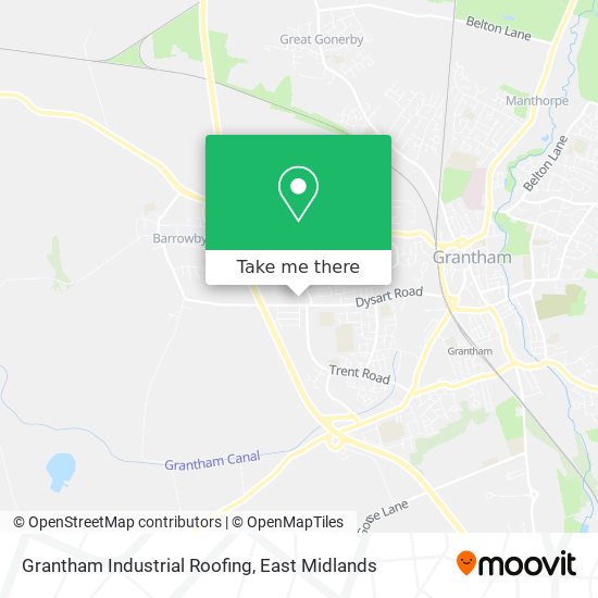 Grantham Industrial Roofing map