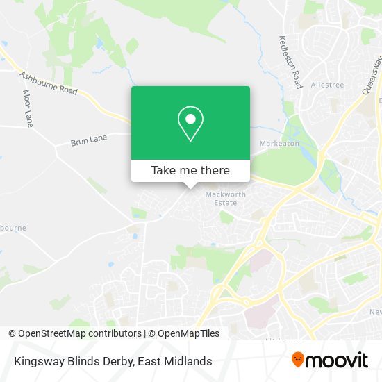 Kingsway Blinds Derby map