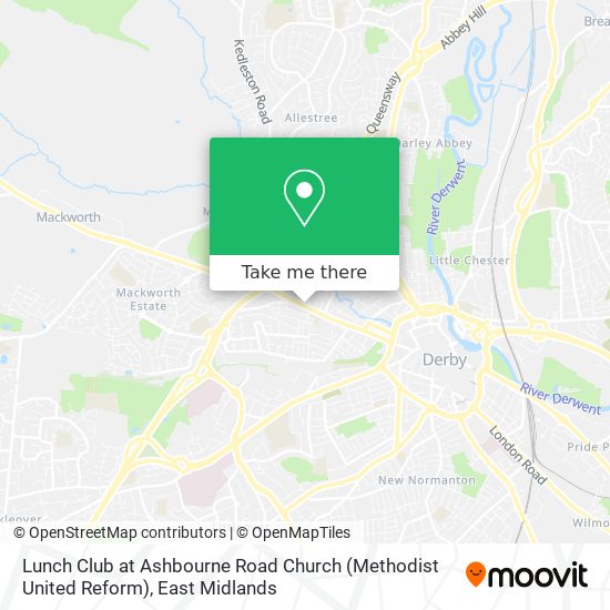 Lunch Club at Ashbourne Road Church (Methodist United Reform) map