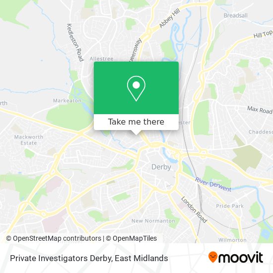 Private Investigators Derby map