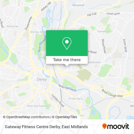 Gateway Fitness Centre Derby map