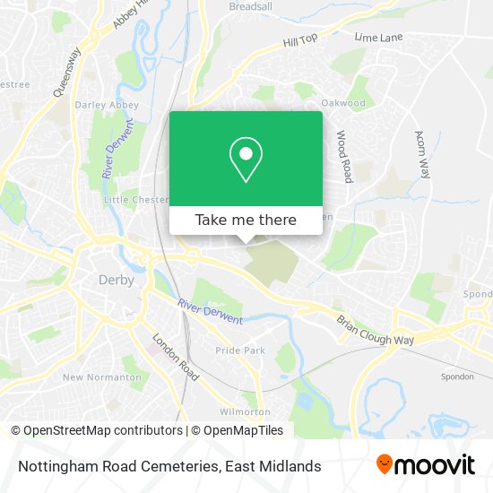 Nottingham Road Cemeteries map