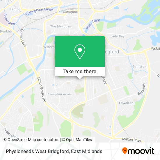 Physioneeds West Bridgford map
