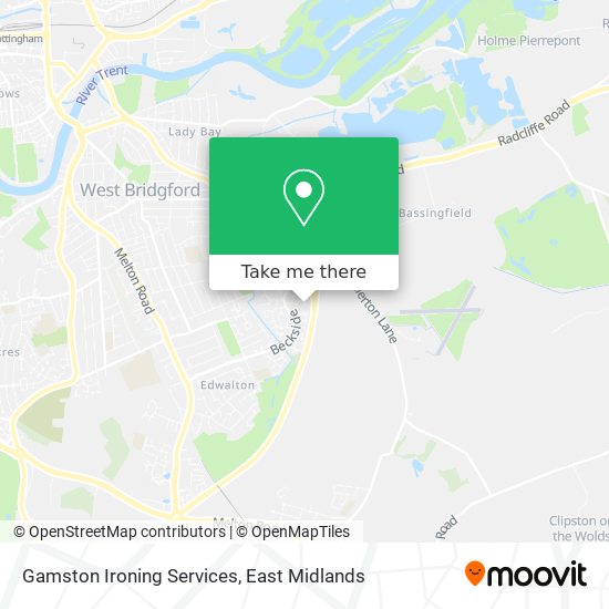 Gamston Ironing Services map