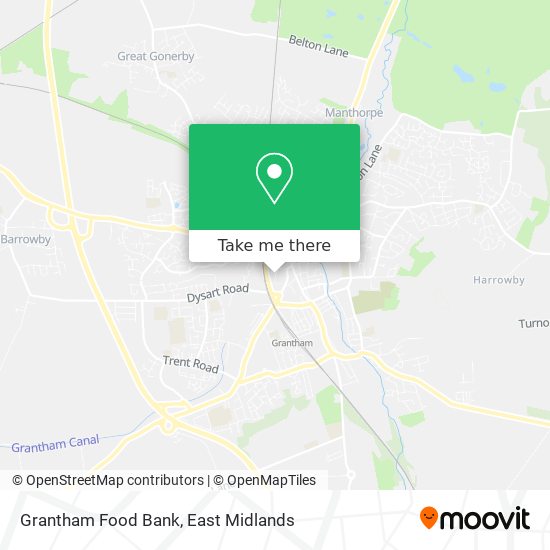 Grantham Food Bank map