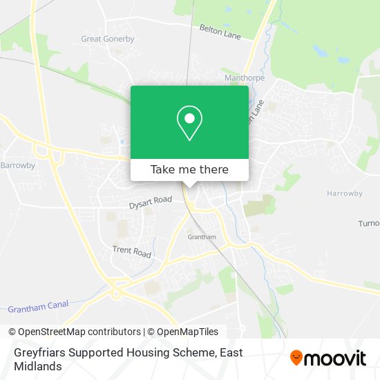 Greyfriars Supported Housing Scheme map