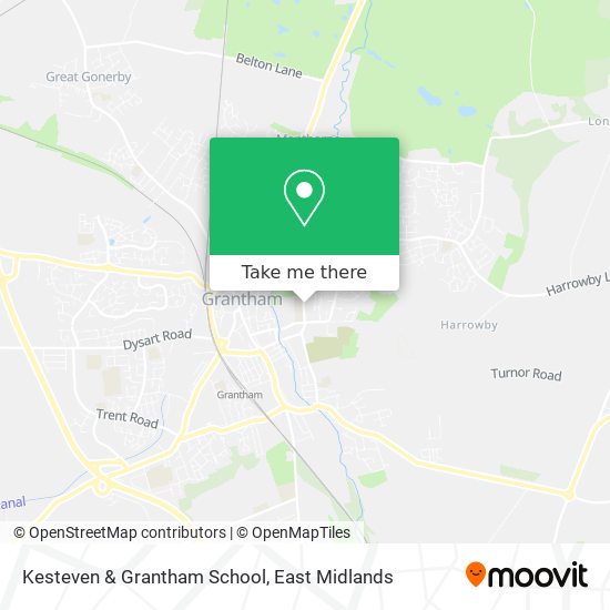 Kesteven & Grantham School map