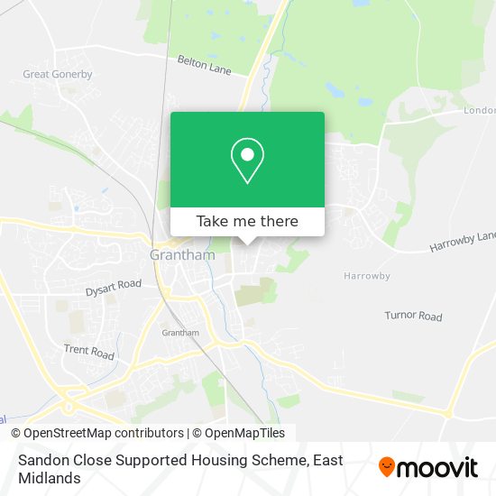 Sandon Close Supported Housing Scheme map