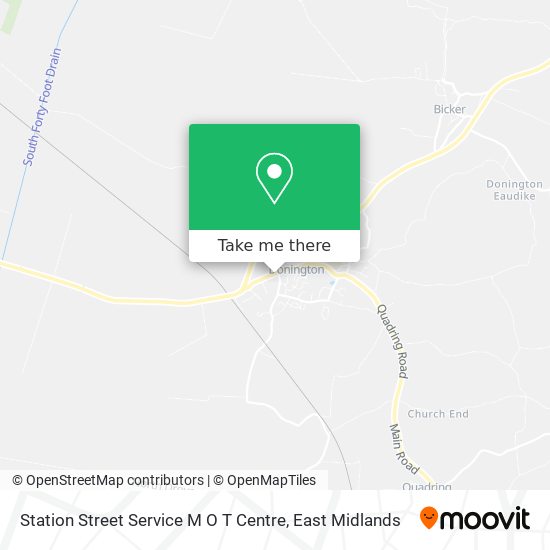 Station Street Service M O T Centre map