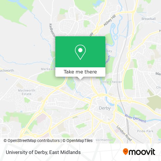 University of Derby map
