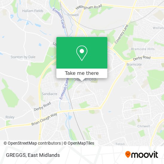 GREGGS map