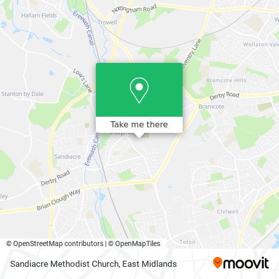 Sandiacre Methodist Church map