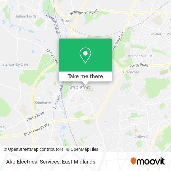 Ako Electrical Services map