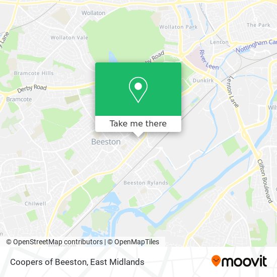 Coopers of Beeston map
