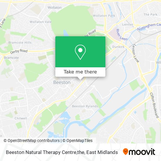 Beeston Natural Therapy Centre,the map