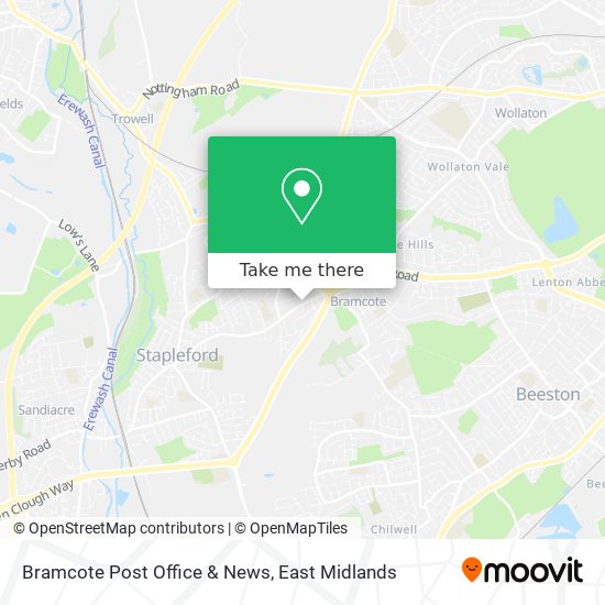 Bramcote Post Office & News map