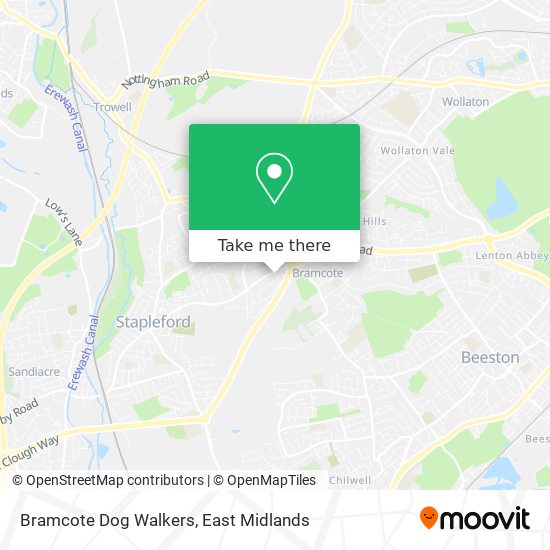 Bramcote Dog Walkers map