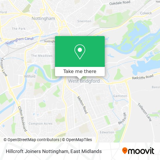 Hillcroft Joiners Nottingham map