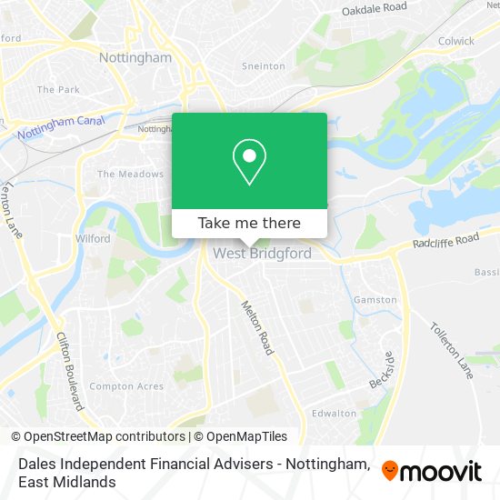 Dales Independent Financial Advisers - Nottingham map