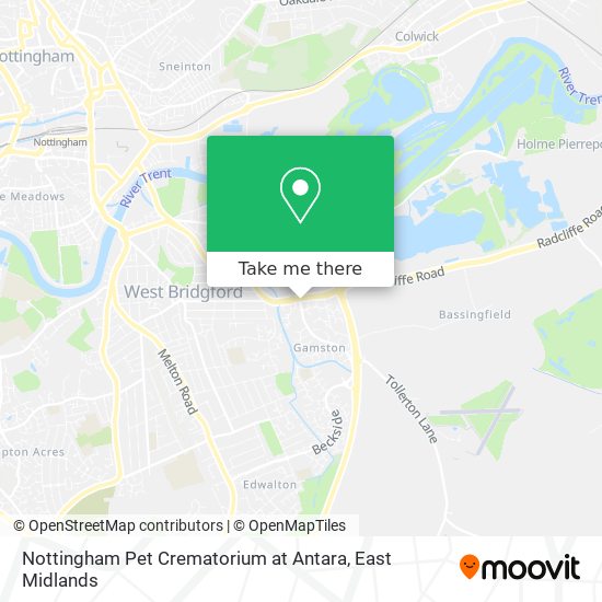 Nottingham Pet Crematorium at Antara map