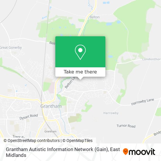 Grantham Autistic Information Network (Gain) map