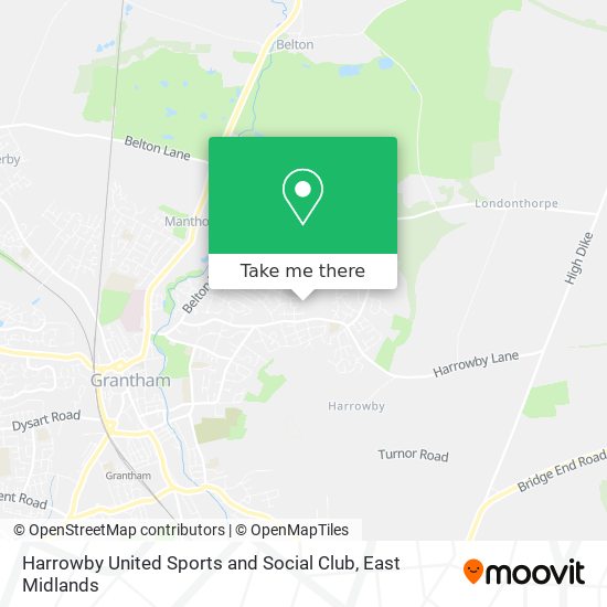 Harrowby United Sports and Social Club map