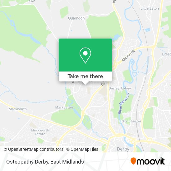 Osteopathy Derby map