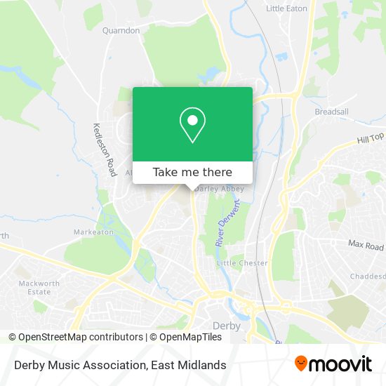Derby Music Association map