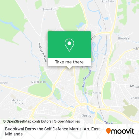 Budokwai Derby the Self Defence Martial Art map