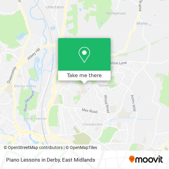 Piano Lessons in Derby map