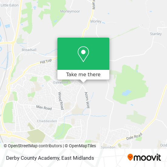 Derby County Academy map