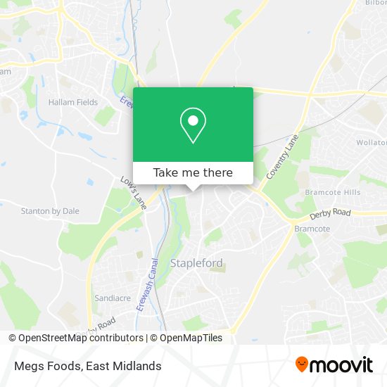 Megs Foods map