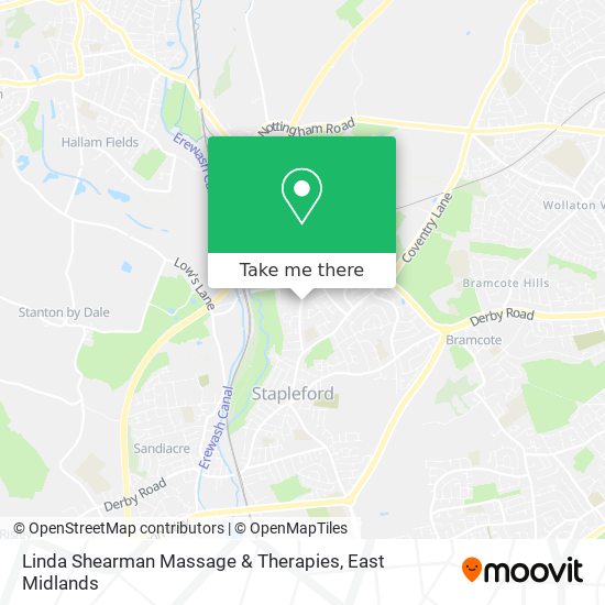 Linda Shearman Massage & Therapies map