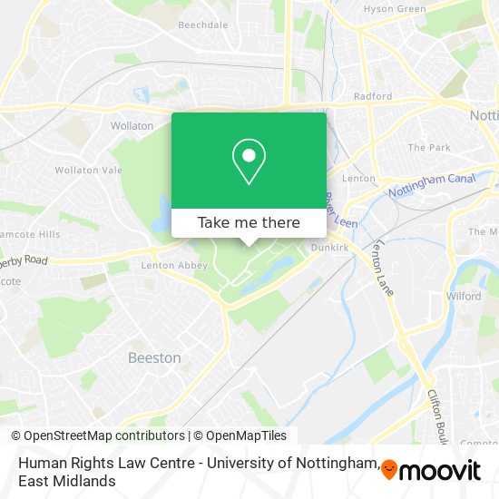 Human Rights Law Centre - University of Nottingham map