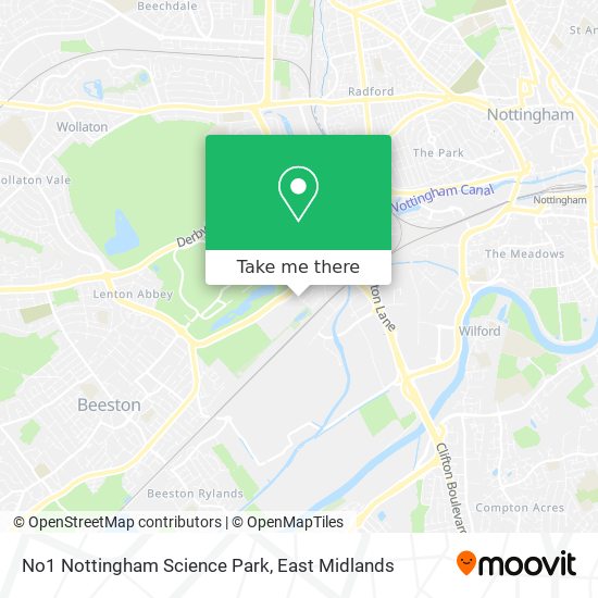 No1 Nottingham Science Park map