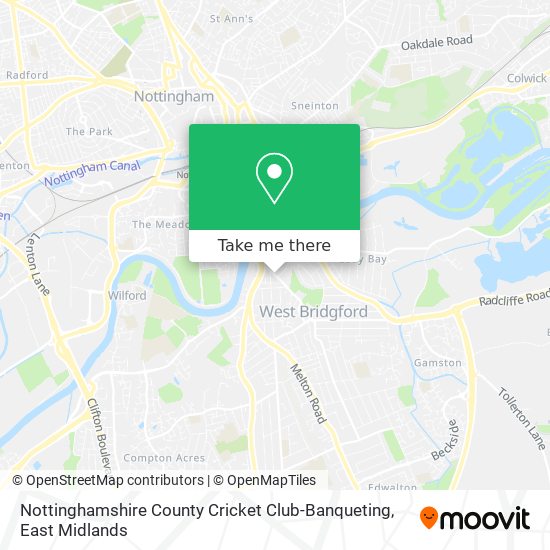 Nottinghamshire County Cricket Club-Banqueting map