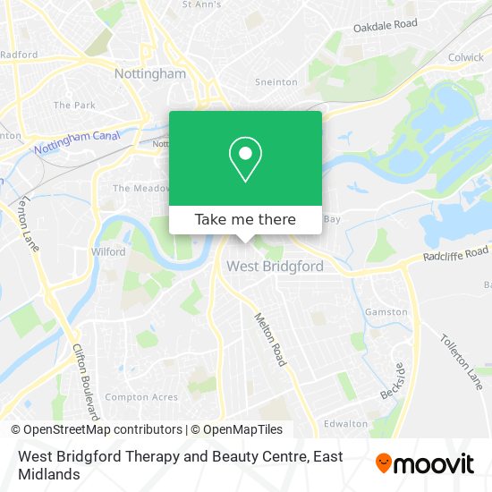 West Bridgford Therapy and Beauty Centre map