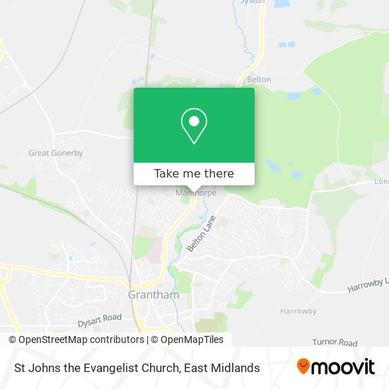 St Johns the Evangelist Church map