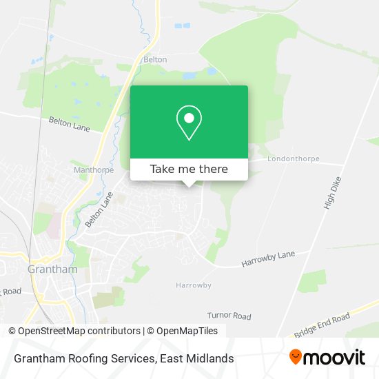 Grantham Roofing Services map