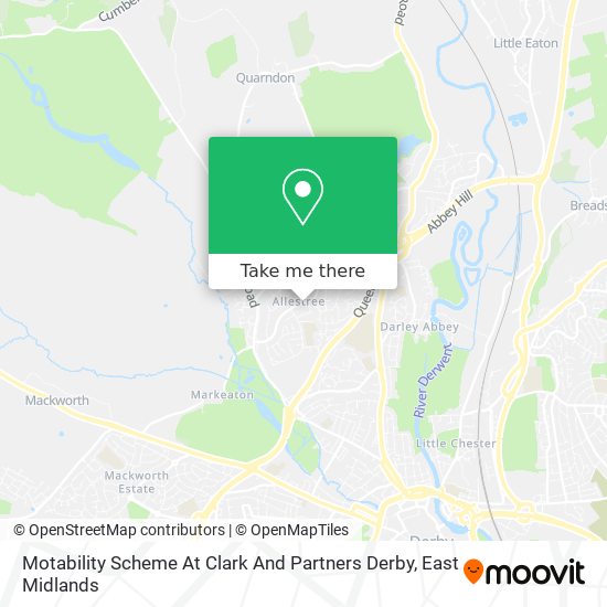 Motability Scheme At Clark And Partners Derby map