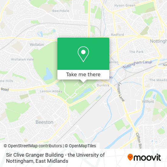 Sir Clive Granger Building - the University of Nottingham map