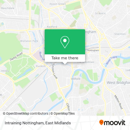 Intraining Nottingham map