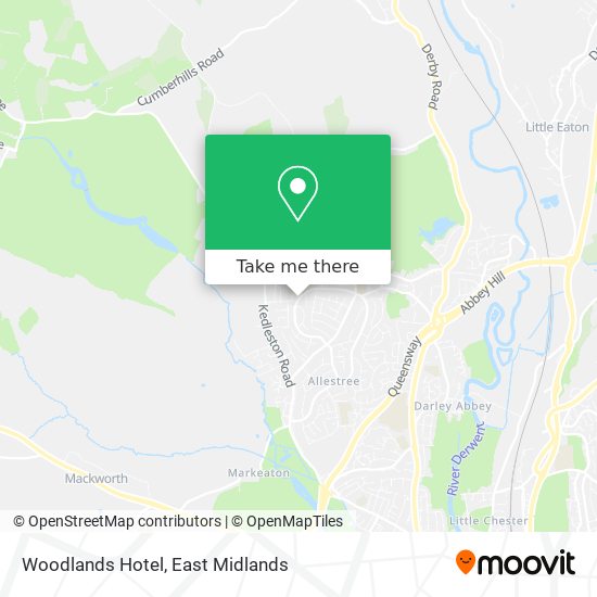 Woodlands Hotel map