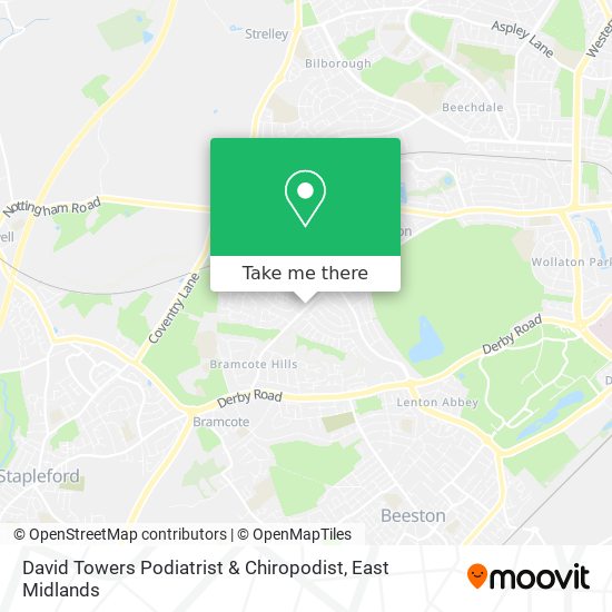 David Towers Podiatrist & Chiropodist map