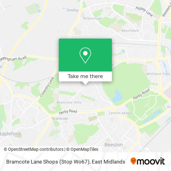 Bramcote Lane Shops (Stop Wo67) map