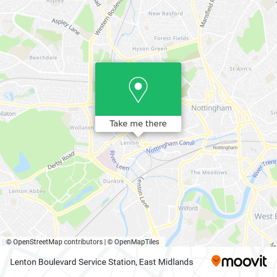 Lenton Boulevard Service Station map