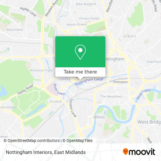 Nottingham Interiors map