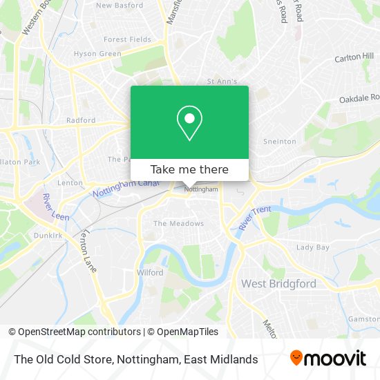 The Old Cold Store, Nottingham map